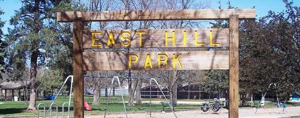 east hill park sign