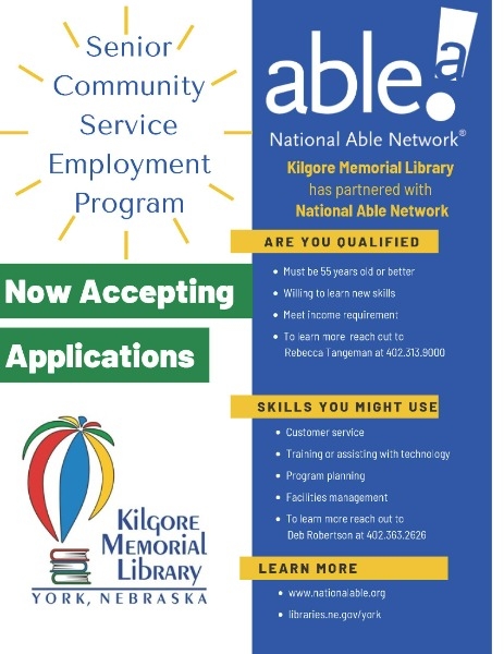 City of York - Library Part-time Opportunities for Seniors